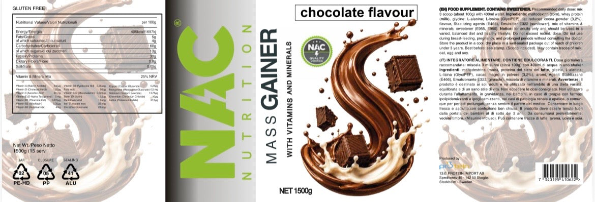 NAC Nutrition Mass Gainer 1.5 Kg