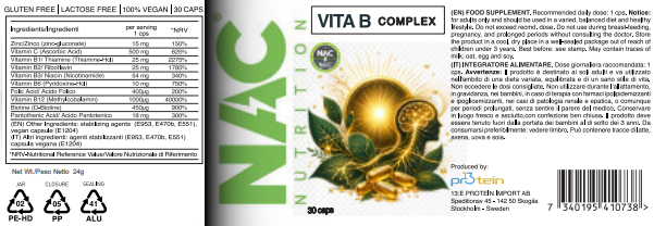 NAC Nutrition B-Complex + Vit C e Zinco 30 compresse