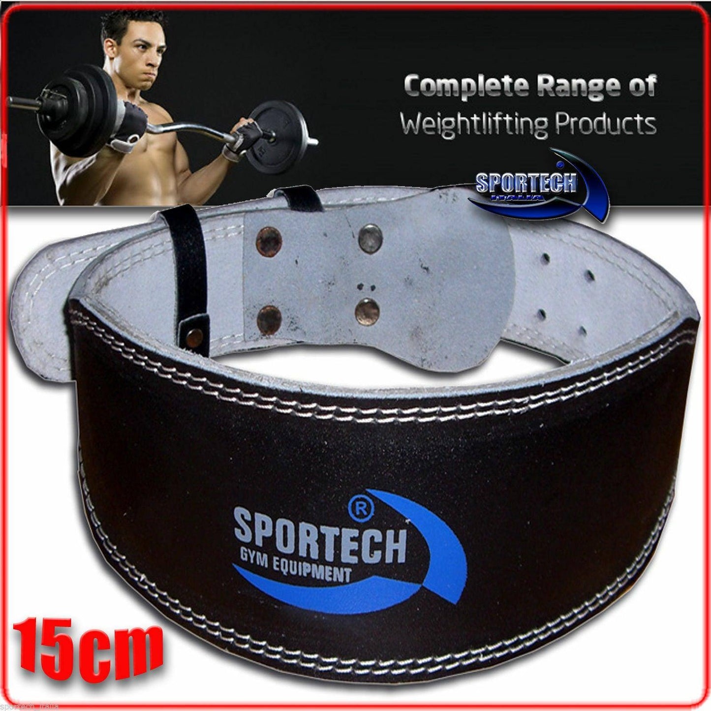 Cintura pesistica in Pelle Body Building Palestra sollevamento pesi