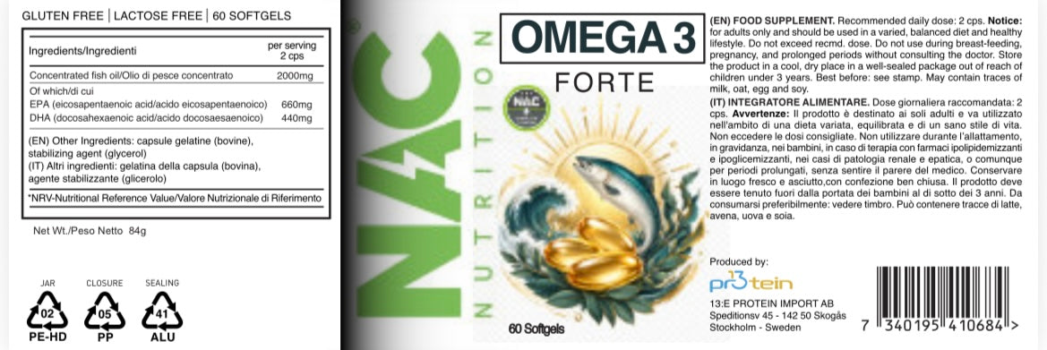 NAC Nutrition Omega 3 Forte 60 compresse