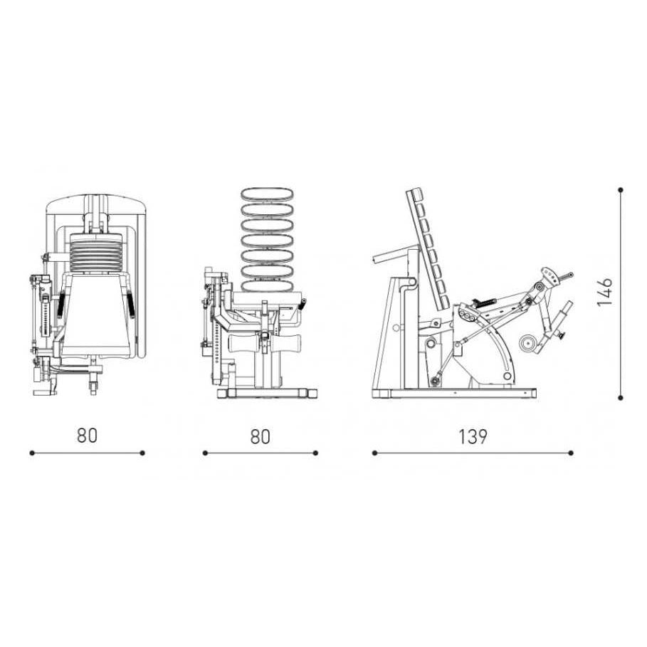 Attrezzi Fitness - Auxotonic - LEG EXTENSION MACHINE