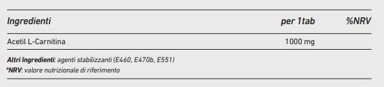 NAC Nutrition ALC Acetyl L Carnitina 1000 60 compresse