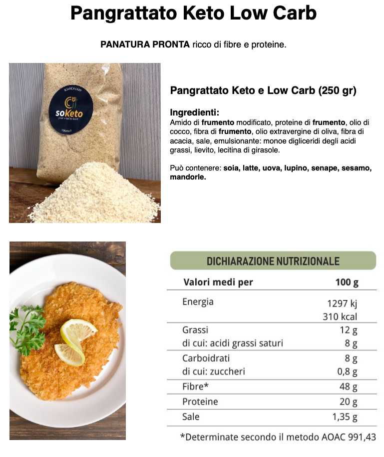 Pangrattato Keto low carb (250gr)