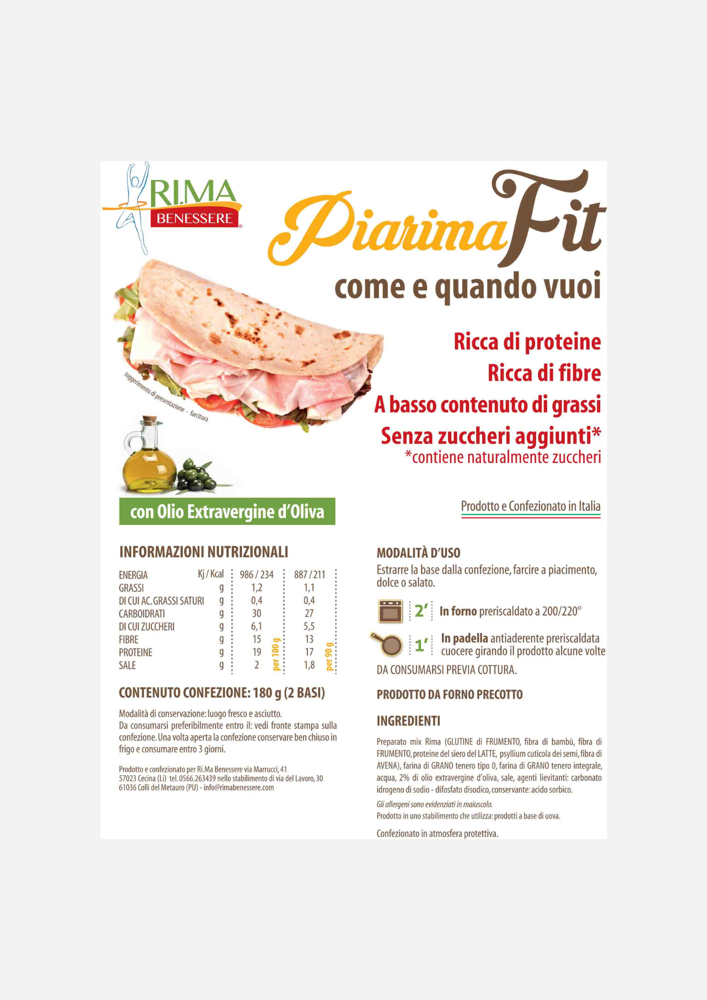 RI.MA Benessere -Piarima Fit* - 180 grammi