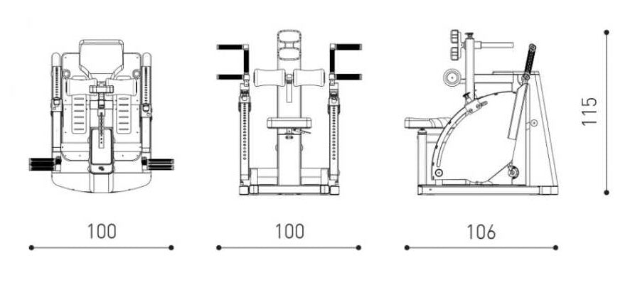 Attrezzi Fitness - Auxotonic - VERTICAL ROWING MACHINE