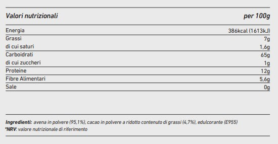 NAC Nutrition Instant Oat polvere 1 Kg