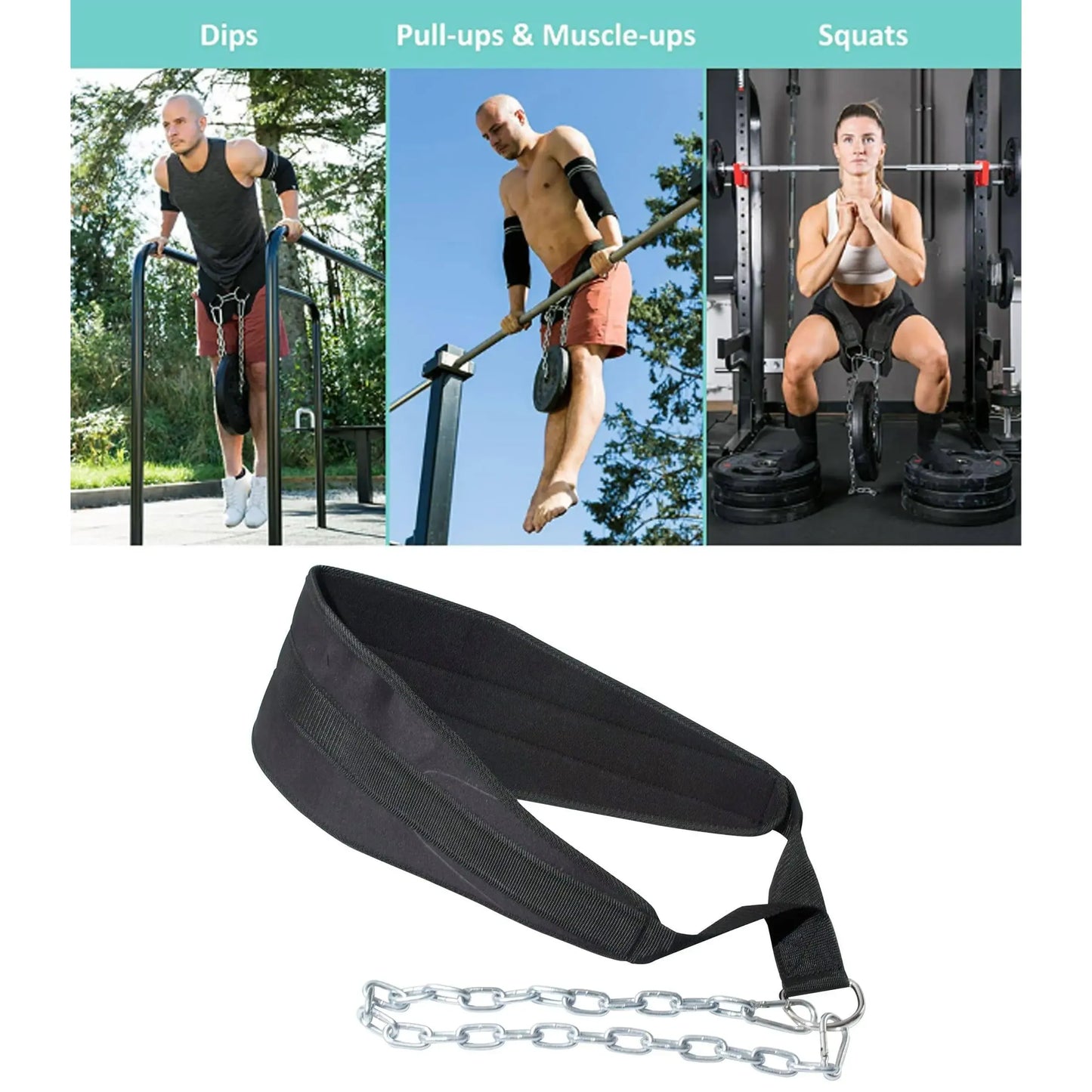 Cintura Palestra Powerlifting per Dip Bodybuilding sollevamento pesi Sovraccarico Calisthenics