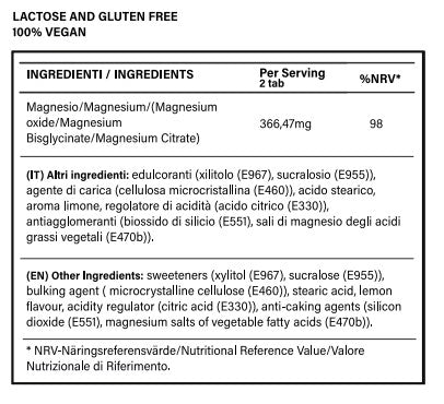 NAC Nutrition - Magnesio Bisglicinato masticabile - 60 compresse