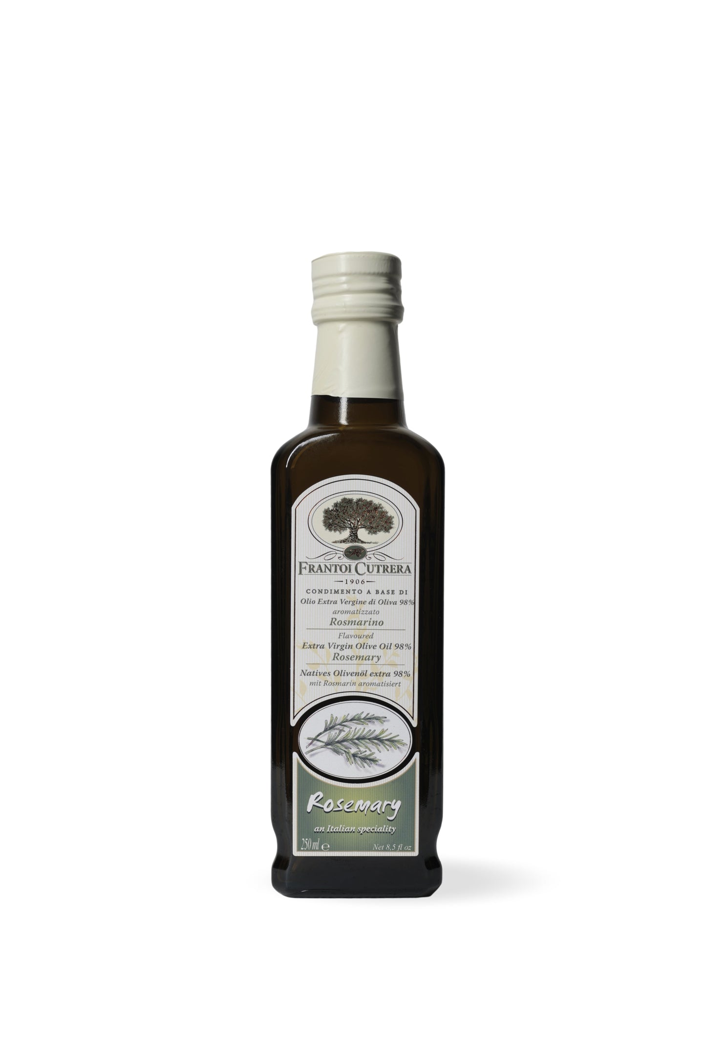 Condimento a base di olio extra vergine di oliva 98% aromatizzato al rosmarino
