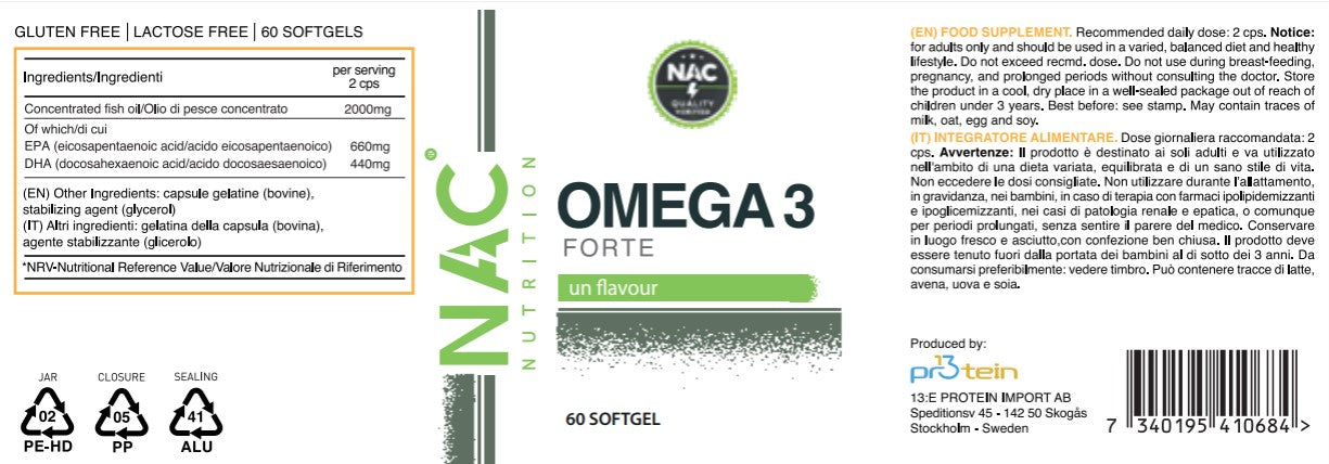 NAC Nutrition Omega 3 Forte 60 compresse