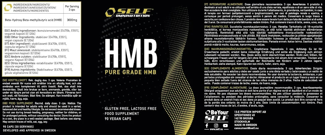 Self Omninutrition - HMB (Beta-hydroxy beta-methylbutyric acid) - 100 compresse