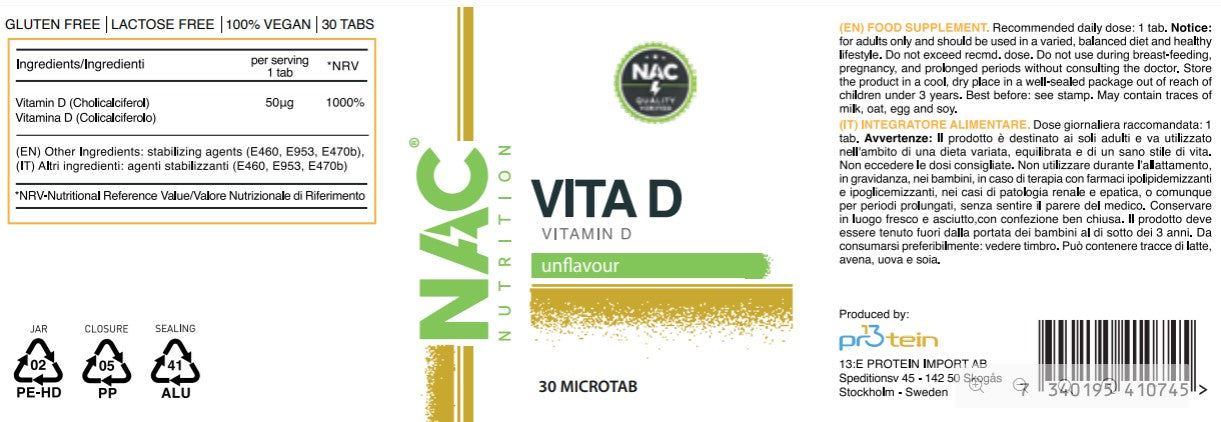 NAC Nutrition Vita D 30 compresse