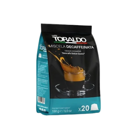 Caffe Toraldo - Capsule Compatibili Nescafè Dolce Gusto*- Miscela Decaffeinato - 20 capsule