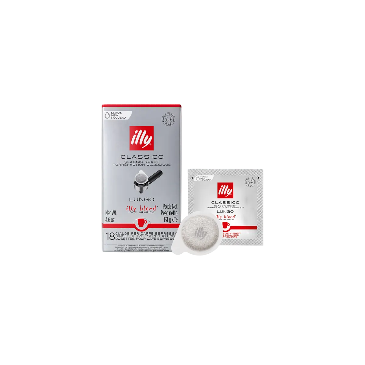 Illy - Caffè in Cialde E.S.E. Monodose tostato CLASSICO - 18 cialde