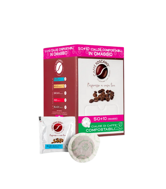 Cialde Caffè Toscano Blue Quality Dek - 50 cialde