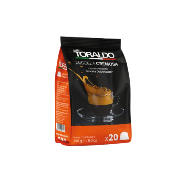 Caffe Toraldo - Capsule Compatibili Nescafè Dolce Gusto*- Miscela Cremosa - 20 capsule