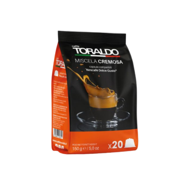 Caffe Toraldo - Capsule Compatibili Nescafè Dolce Gusto*- Miscela Cremosa - 20 capsule