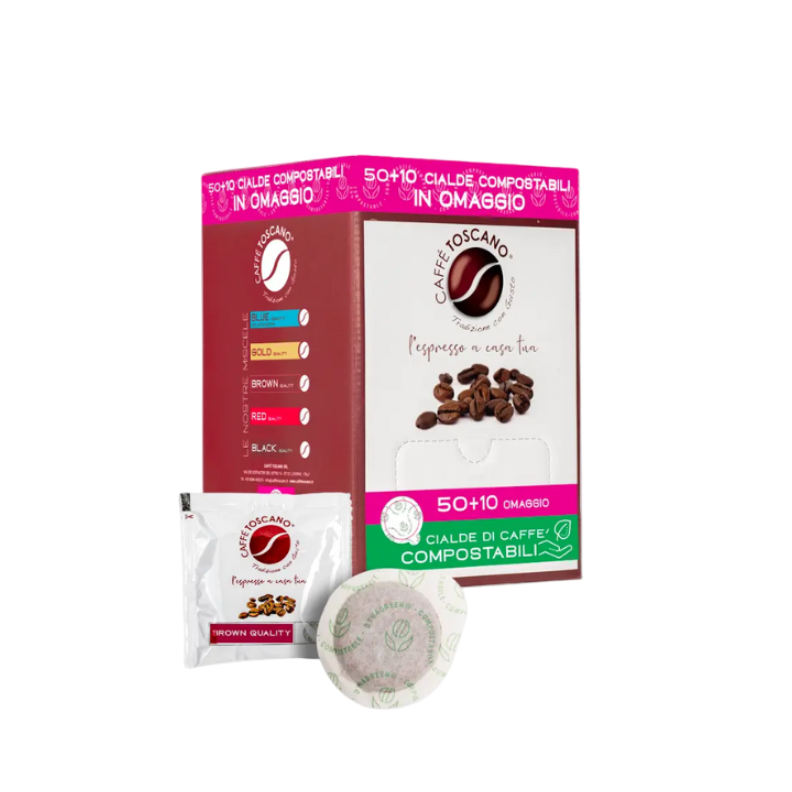 Cialde Caffè Toscano Brown Quality 50 cialde