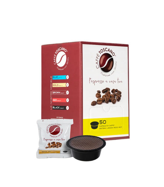 Caffè Toscano Compatibili Lavazza®* A Modo Mio®* Miscela Gold Quality - 50 capsule
