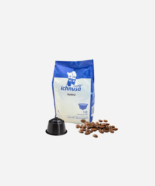 CAFFE ICHNUSA -LEZERU DEK - CAPSULE COMPATIBILI CON MACCHINE A MARCHIO Nescafè®* Dolce Gusto® - 10 capsule