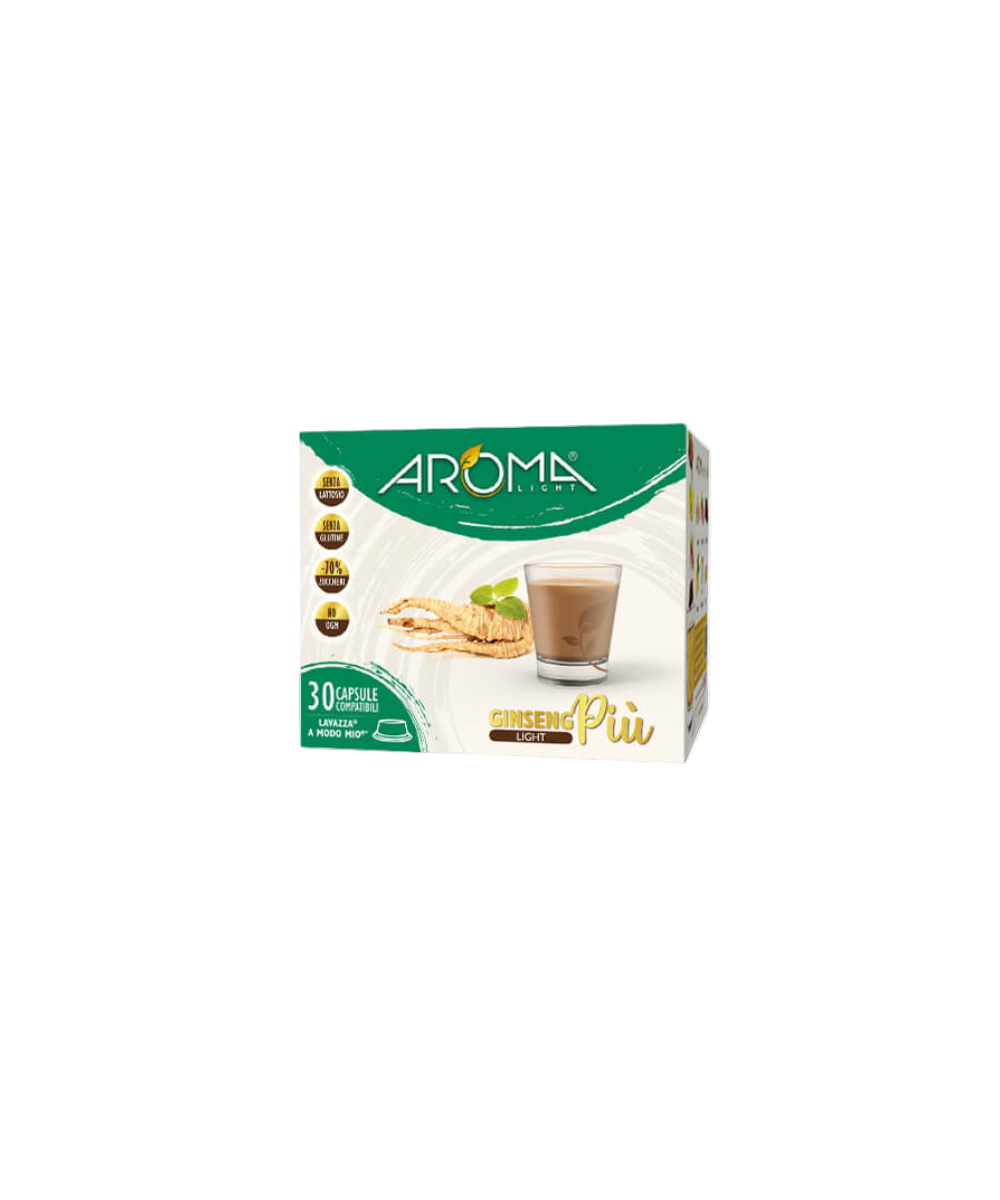 AROMA Caffè Ginseng Light Senza Lattosio - Capsule Compatibili A Modo Mio*