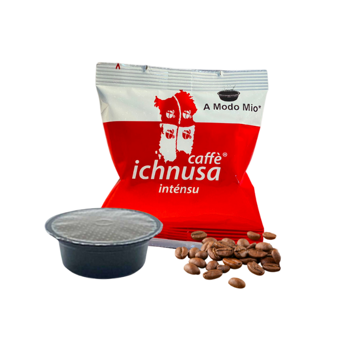 Caffè  ICHNUSA - INTENSU - CAPSULE COMPATIBILI CON MACCHINE A MARCHIO Lavazza®* A Modo Mio® - 50 capsule