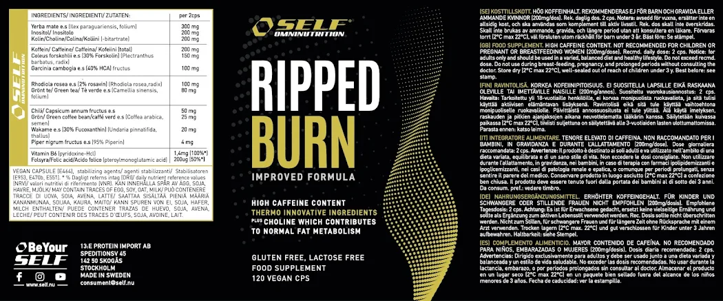 Self Omninutrition - Ripped Burn - 120 compresse