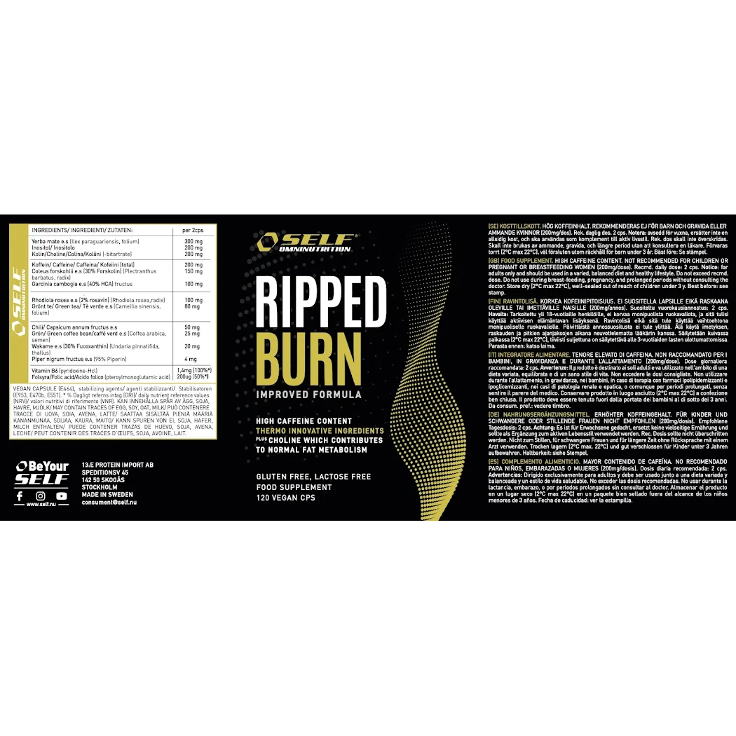 Self Omninutrition Ripped Burn 120 compresse