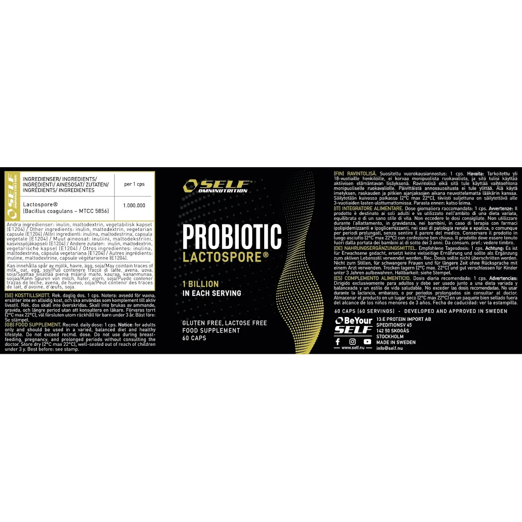 Self Omninutrition Probiotic Lactospore® 60 compresse