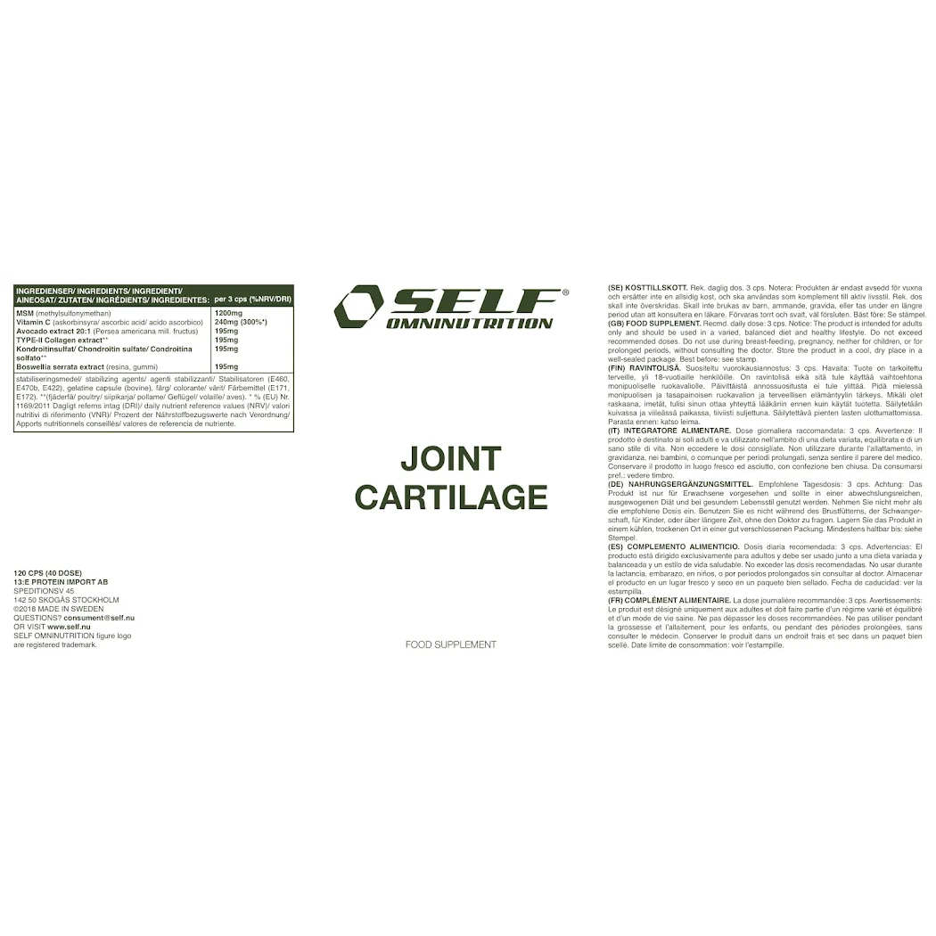 Self Omninutrition Joint Cartilage 120 compresse