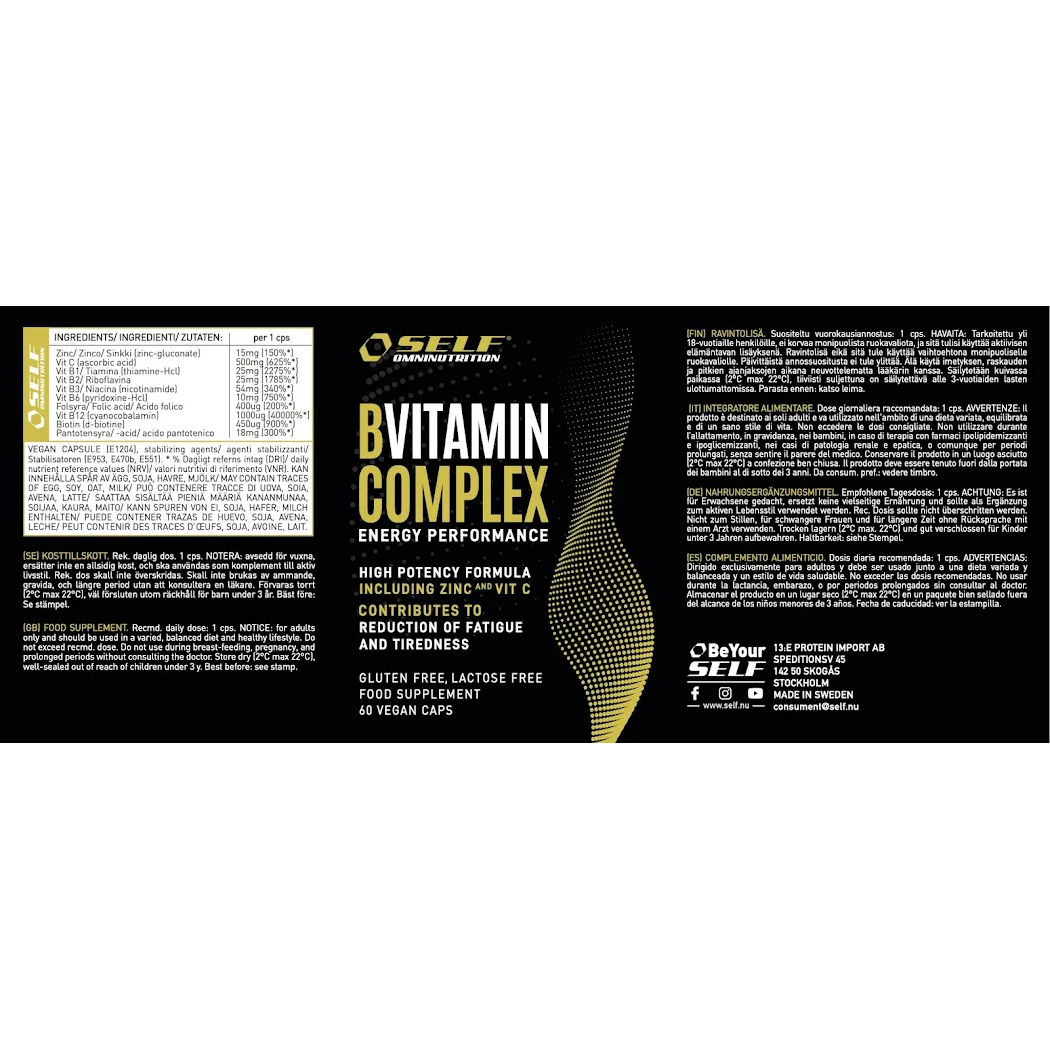 Self Omninutrition B Complex Vitamin C + Zinc 120 compresse