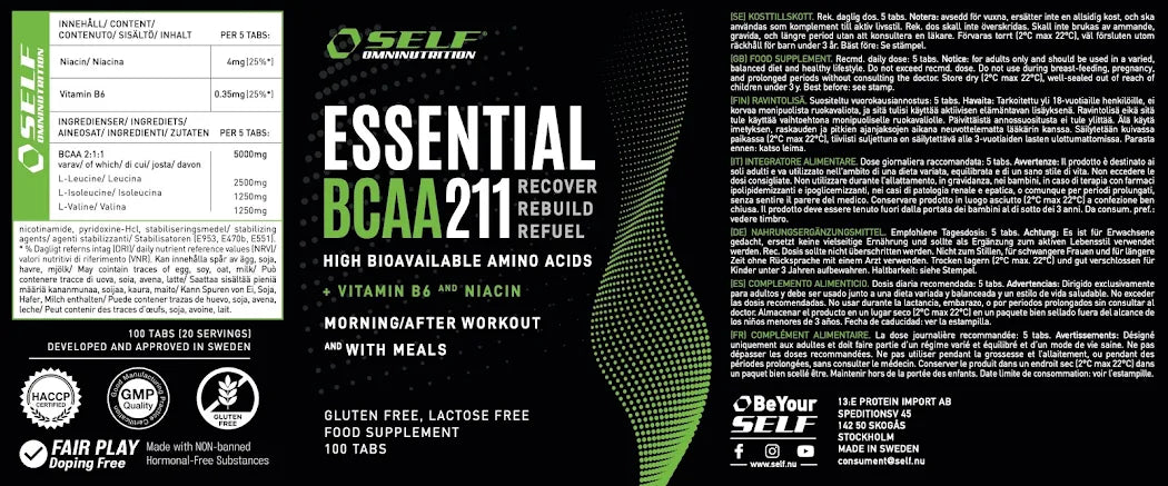 Self Omninutrition Bcaa 2.1.1 Compresse 100 compresse
