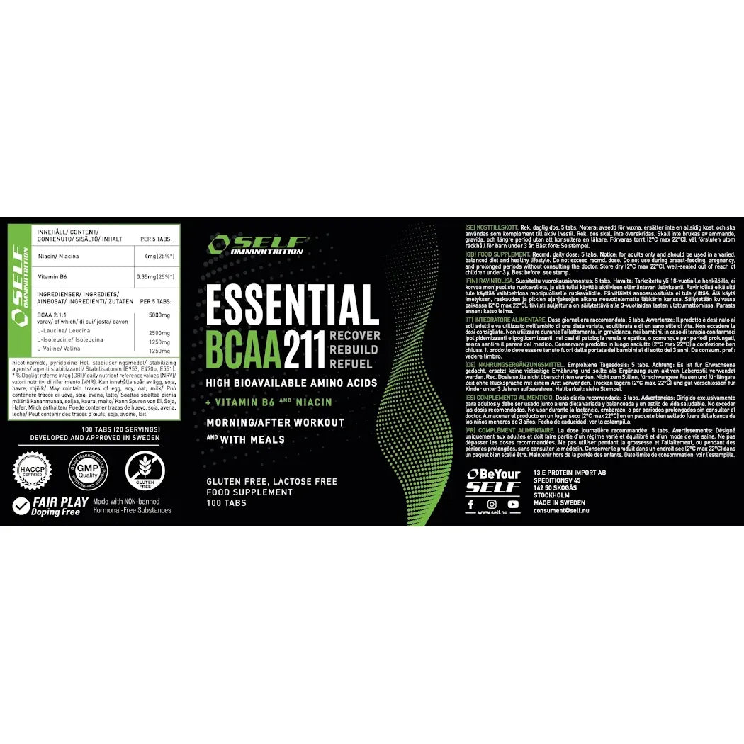 Self Omninutrition Bcaa 2.1.1 Compresse 100 compresse