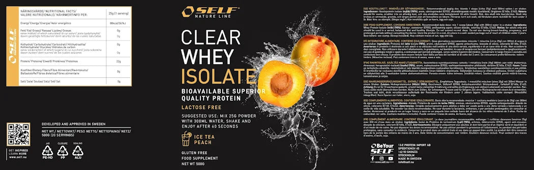 Self Omninutrition - Clear Whey Isolate - 500 grammi