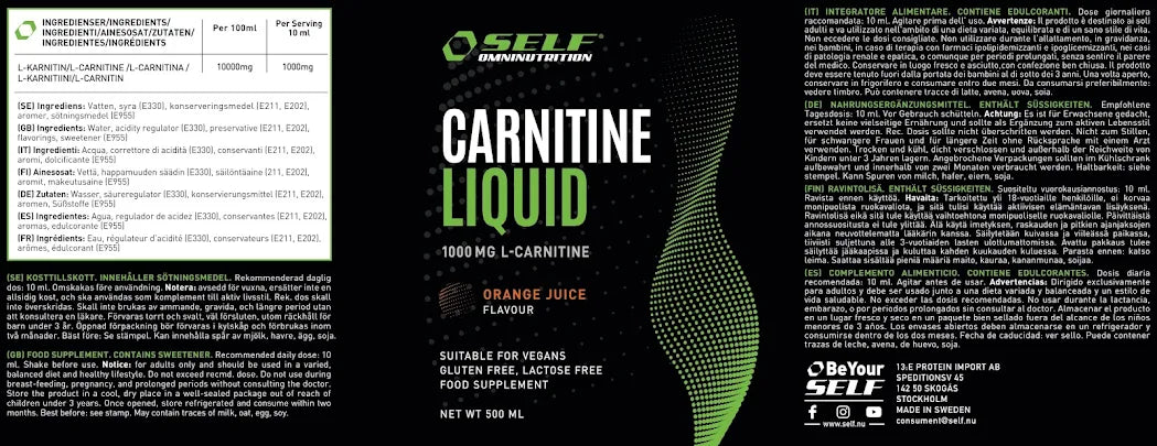 Self Omninutrition - Carnitine Liquida - 500 ml