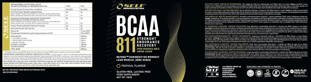 Self Omninutrition - BCAA 811 Polvere 250/500 Gr