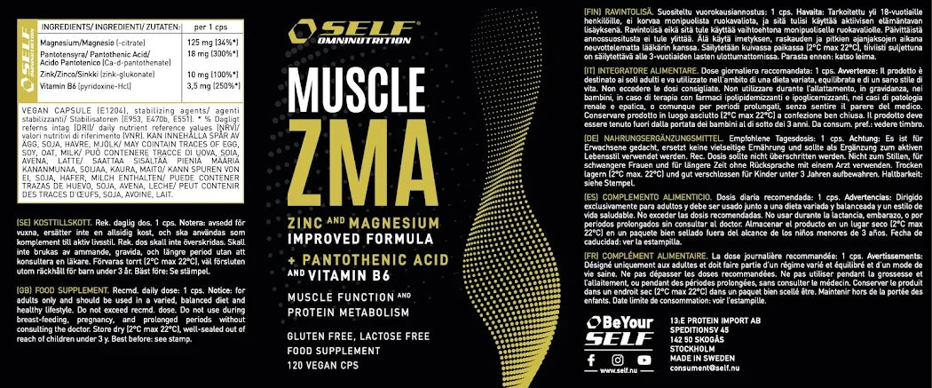 Self Omninutrition - Muscle ZMA - 120 compresse