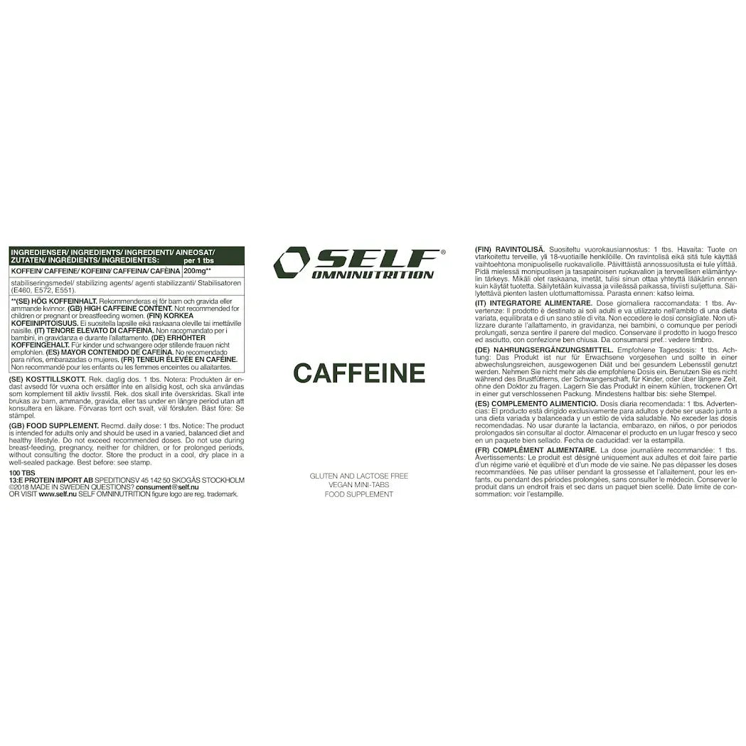 Self Omninutrition Caffeina 100 compresse