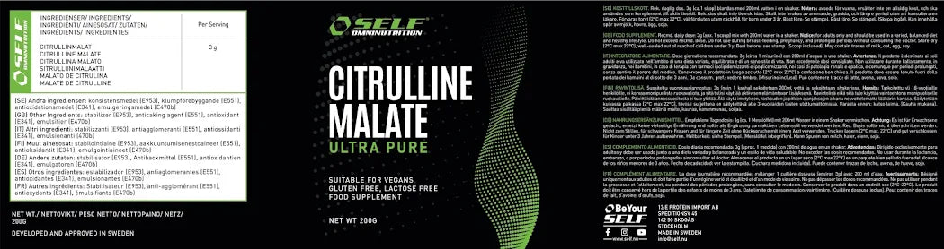 Self Omninutrition - Citrullina Malate - 200 grammi