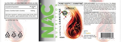 NAC Nutrition ALC Acetyl L Carnitina 1000 60 compresse