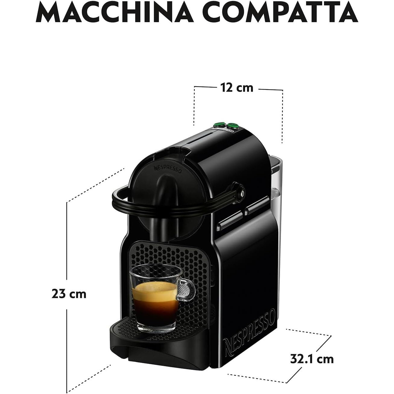 De'Longhi Nespresso Inissia EN80.B Macchina Da Caffè Espresso Capsule