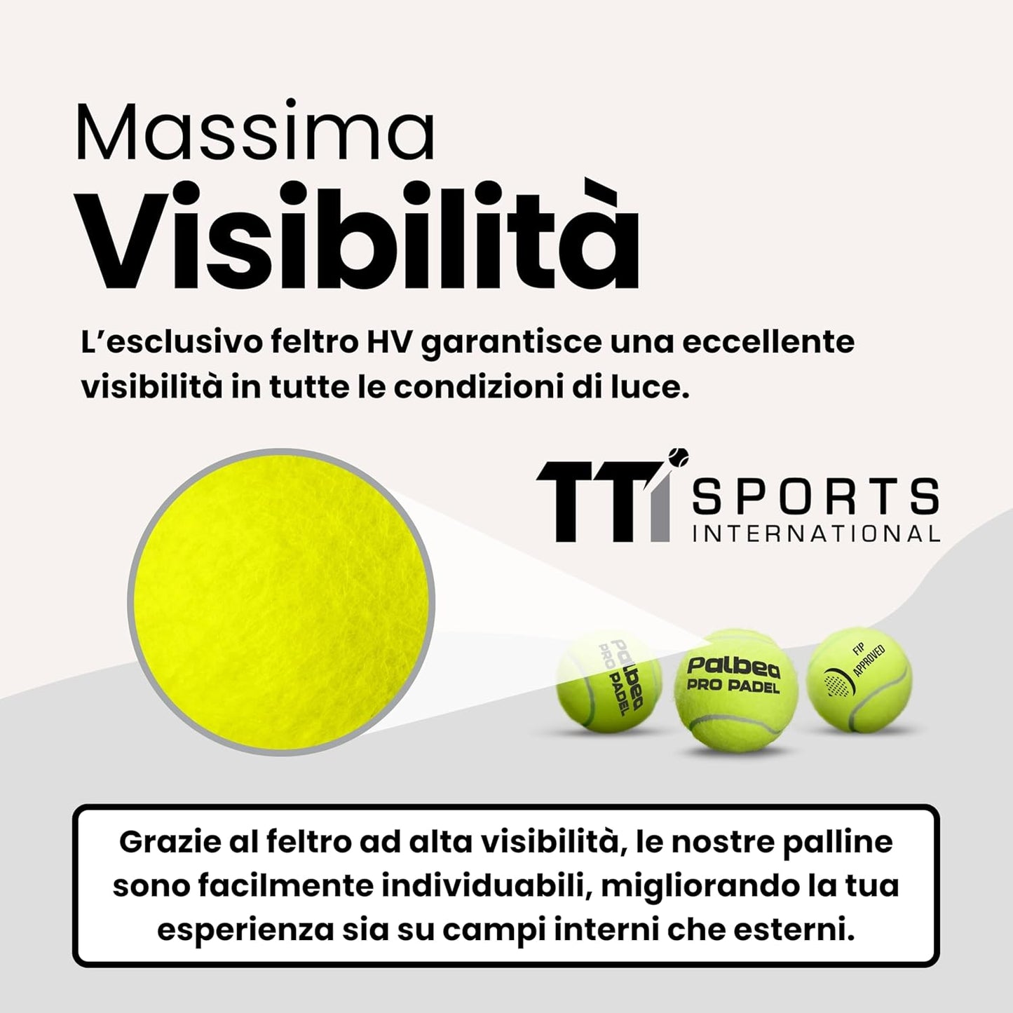 Palline Padel Approvate FIP - Palbea Pro Padel