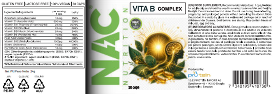 NAC Nutrition B-Complex + Vit C e Zinco 30 compresse