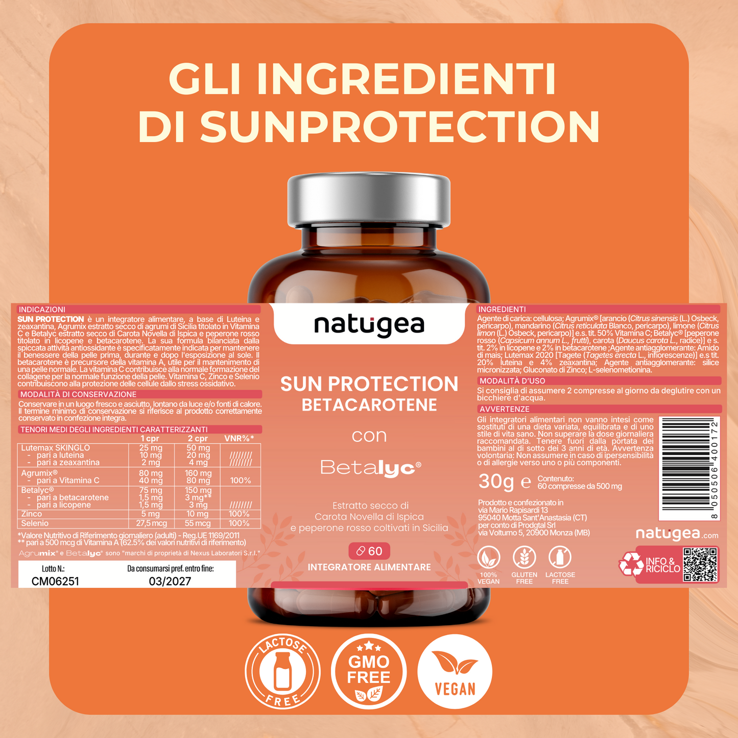 Betacarotene -  Accelleratore abbronzatura