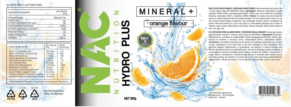 NAC Nutrition Mineral Hydro Plus Integratore Idrosalino 320 grammi