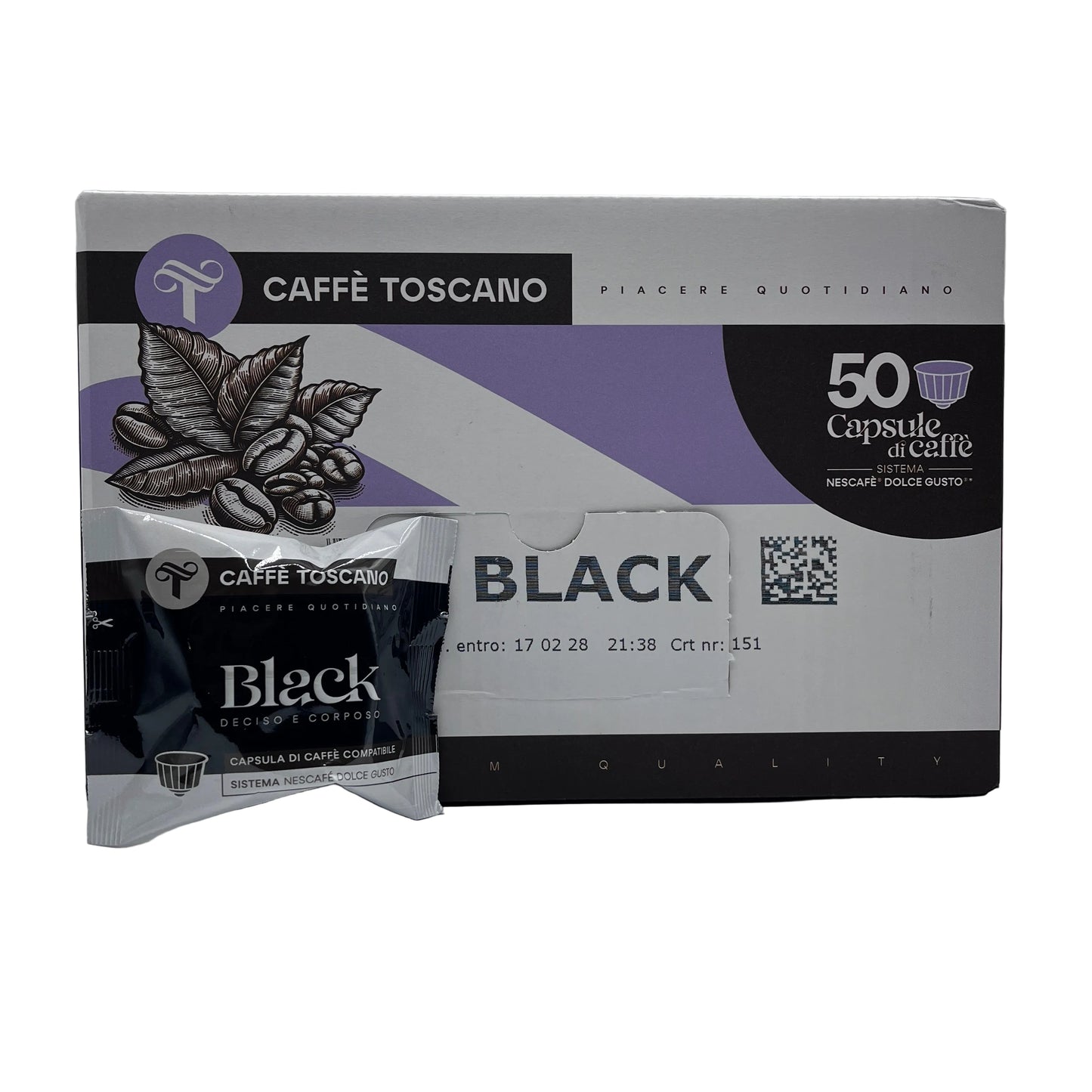 Caffè Toscano Black Quality Compatibili Nescafè®* Dolce Gusto® 50 capsule