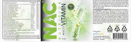 NAC Nutrition Multi Vitaminico 30 compresse