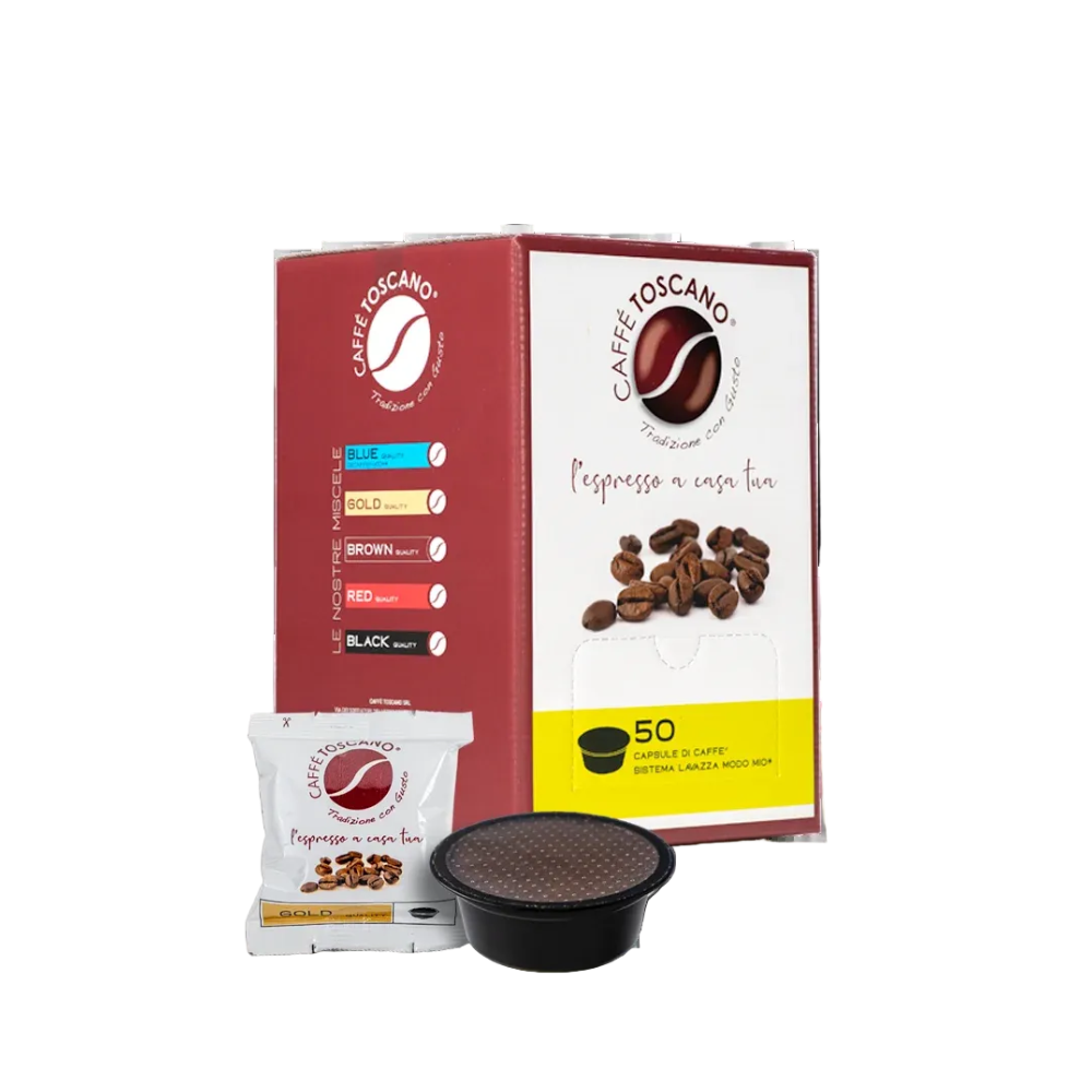 Caffè Toscano Compatibili Lavazza®* A Modo Mio®* Miscela Gold Quality 50 capsule