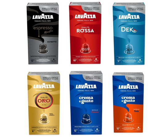 Kit assaggio 60 capsule Lavazza compatibili Nespresso
