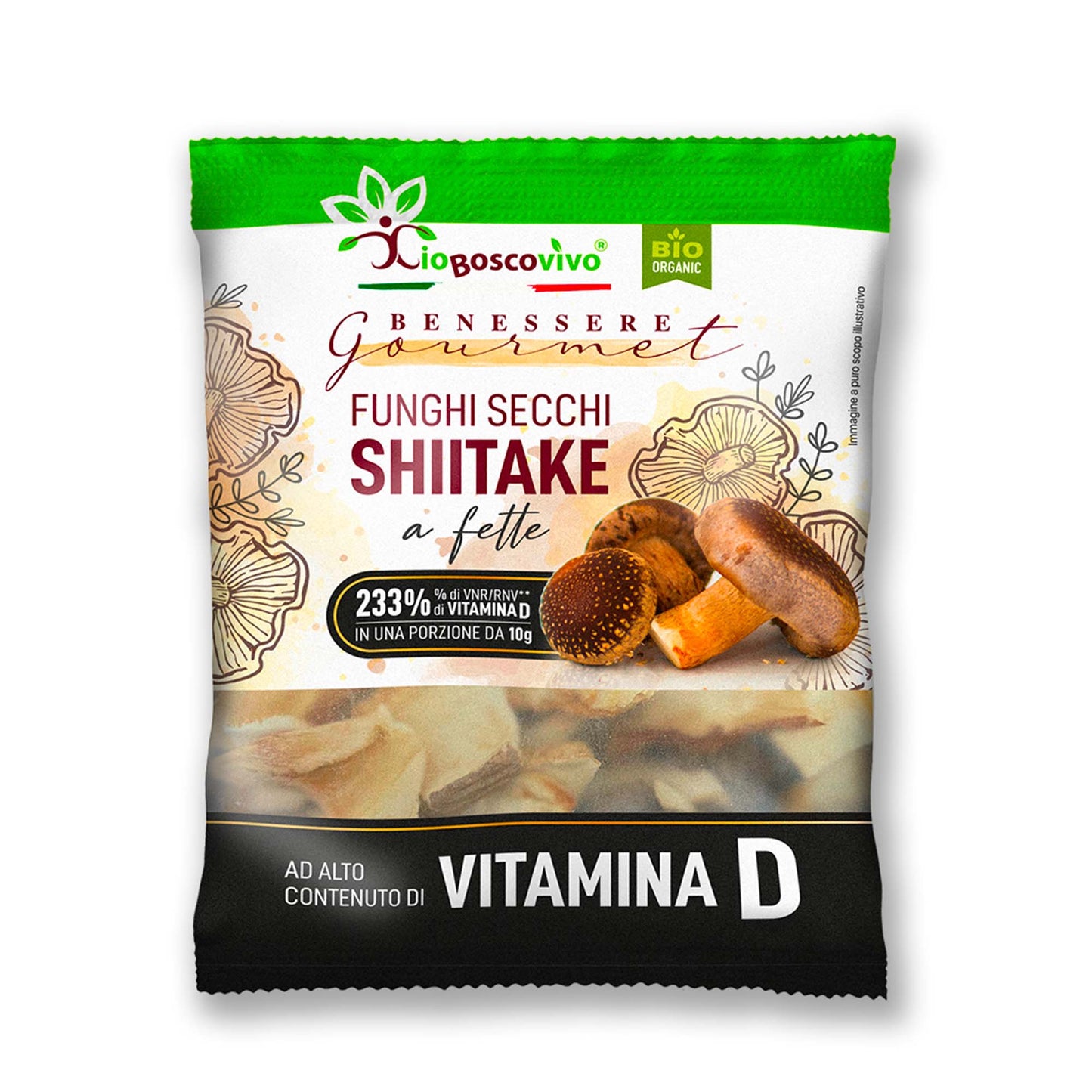 Funghi Shiitake secchi a Fette BIO 20g